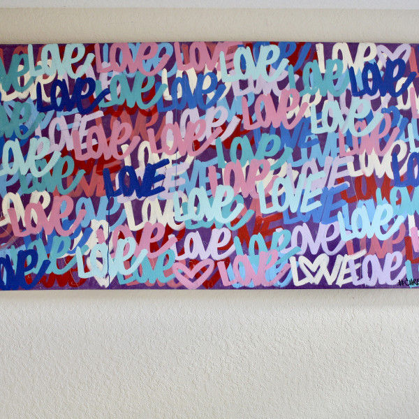 LOVE 97″ x 41″ Love original free shipping street art contemporary art modern canvas colorful painting by Chris Riggs LOVE 97″ x 41″ Love original free shipping street art contemporary art modern canvas colorful painting by Chris Riggs