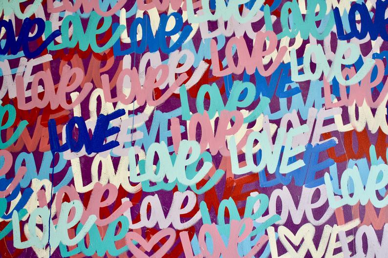 LOVE 97″ x 41″ Love original free shipping street art